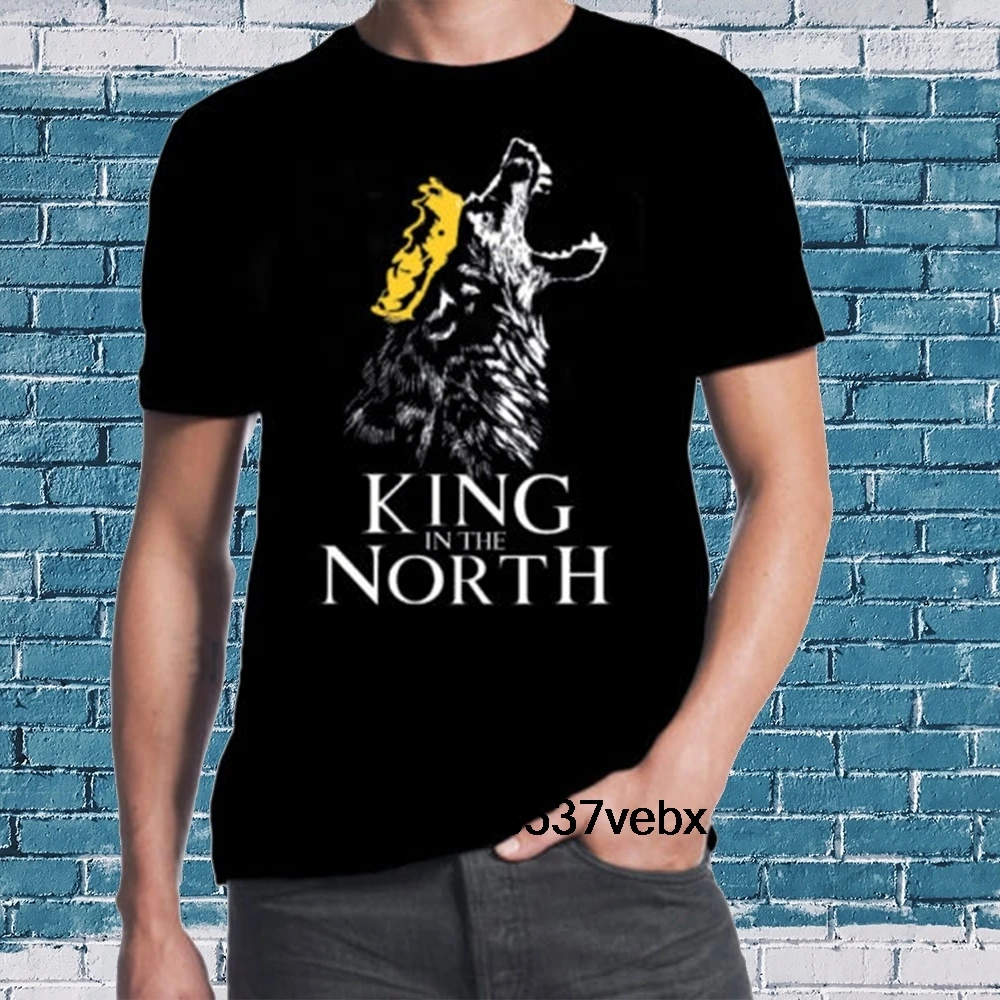 Игра престолов King In The North Jon Снежный домик Stark GOT Fantasy Мужская черная