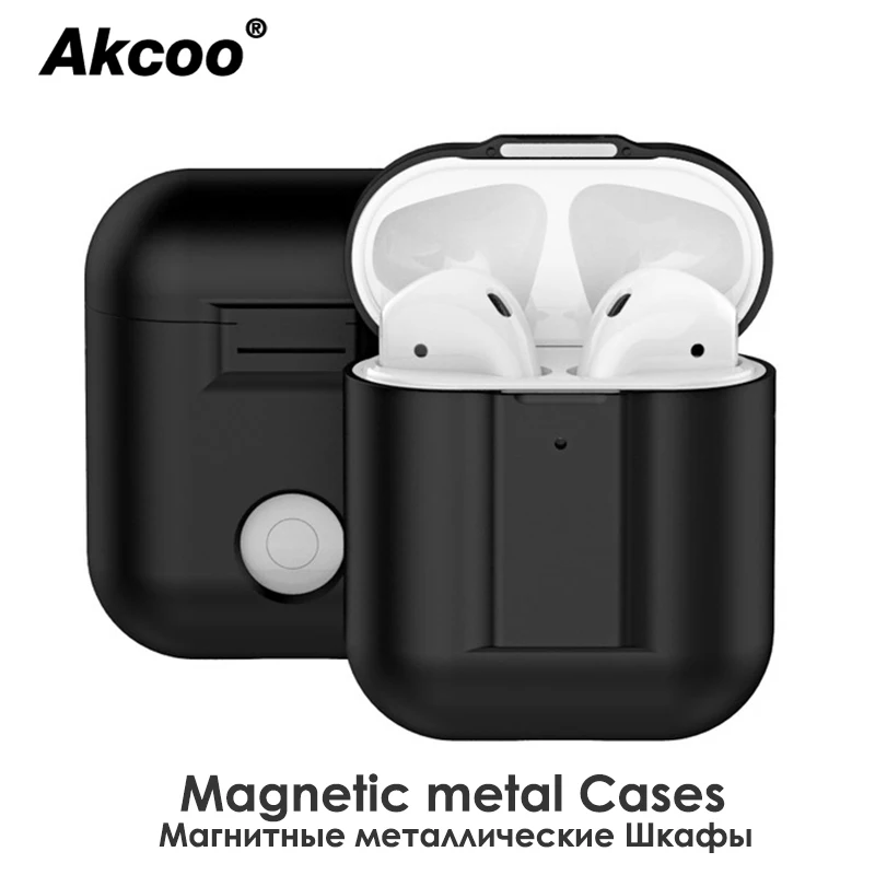 Akcoo металлический чехол совместимый с Airpods крышка из устойчивого к царапинам
