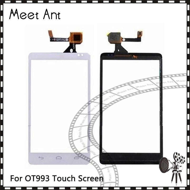 

Замена 4,0 дюйма для Alcatel One Touch OT993 993D OT993N 993N OT-993 сенсорный экран дигитайзер Датчик внешнее стекло панель объектива