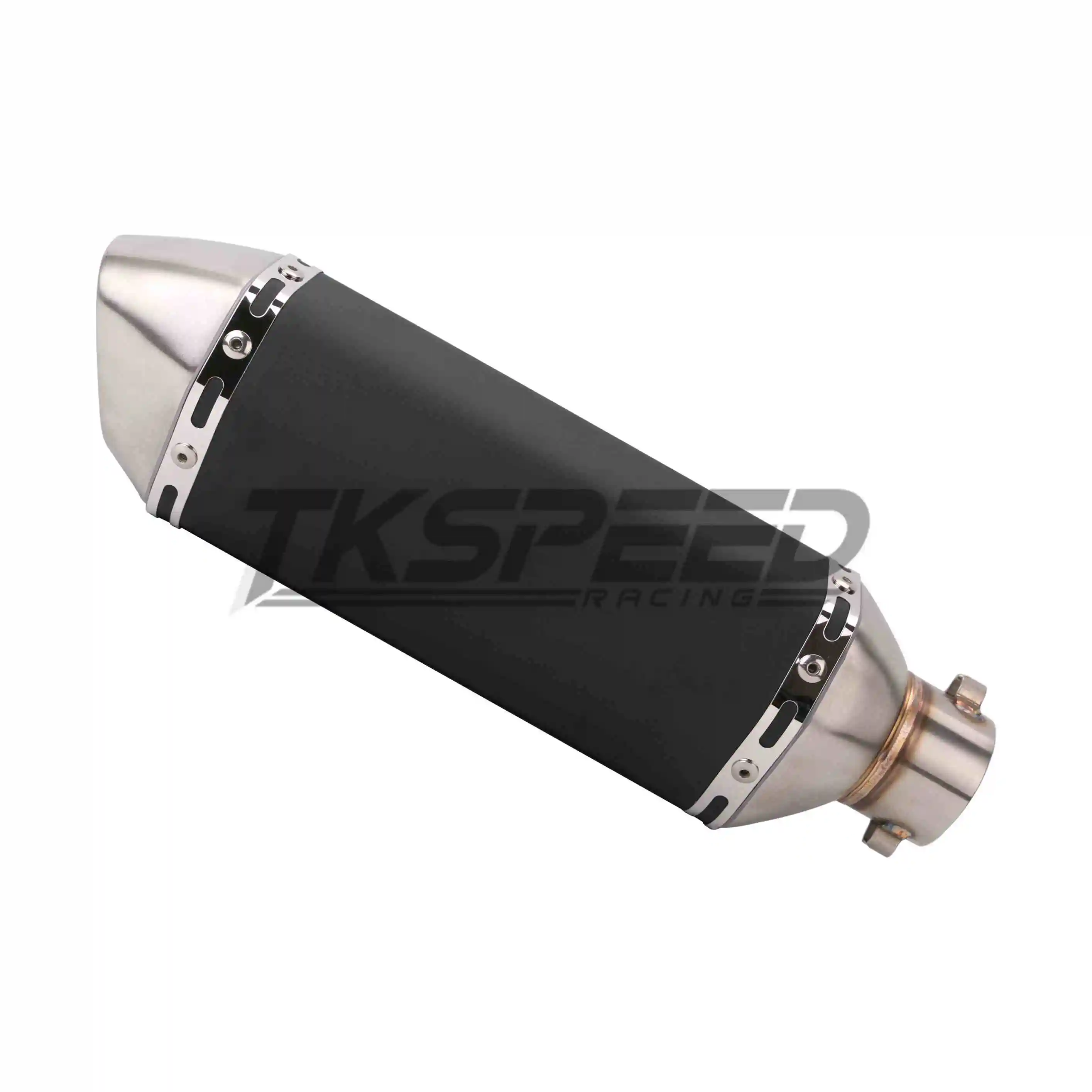 black pipe 51mm universal Motorcycle Modified Exhaust pipe Muffler Exhaust scooter For CBR125 CBR250 CB400 CB600 YZF FZ400 Z750 - Цвет: black pipe