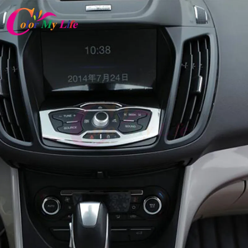 Хромированные наклейки для консоли Ford Kuga Escape 2013 2014 2015 | Автомобили и мотоциклы