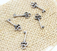 30pcs 208mm tibetan silver plated key alloy charms pendant jewelry findings key lock love charm for bracelet necklace