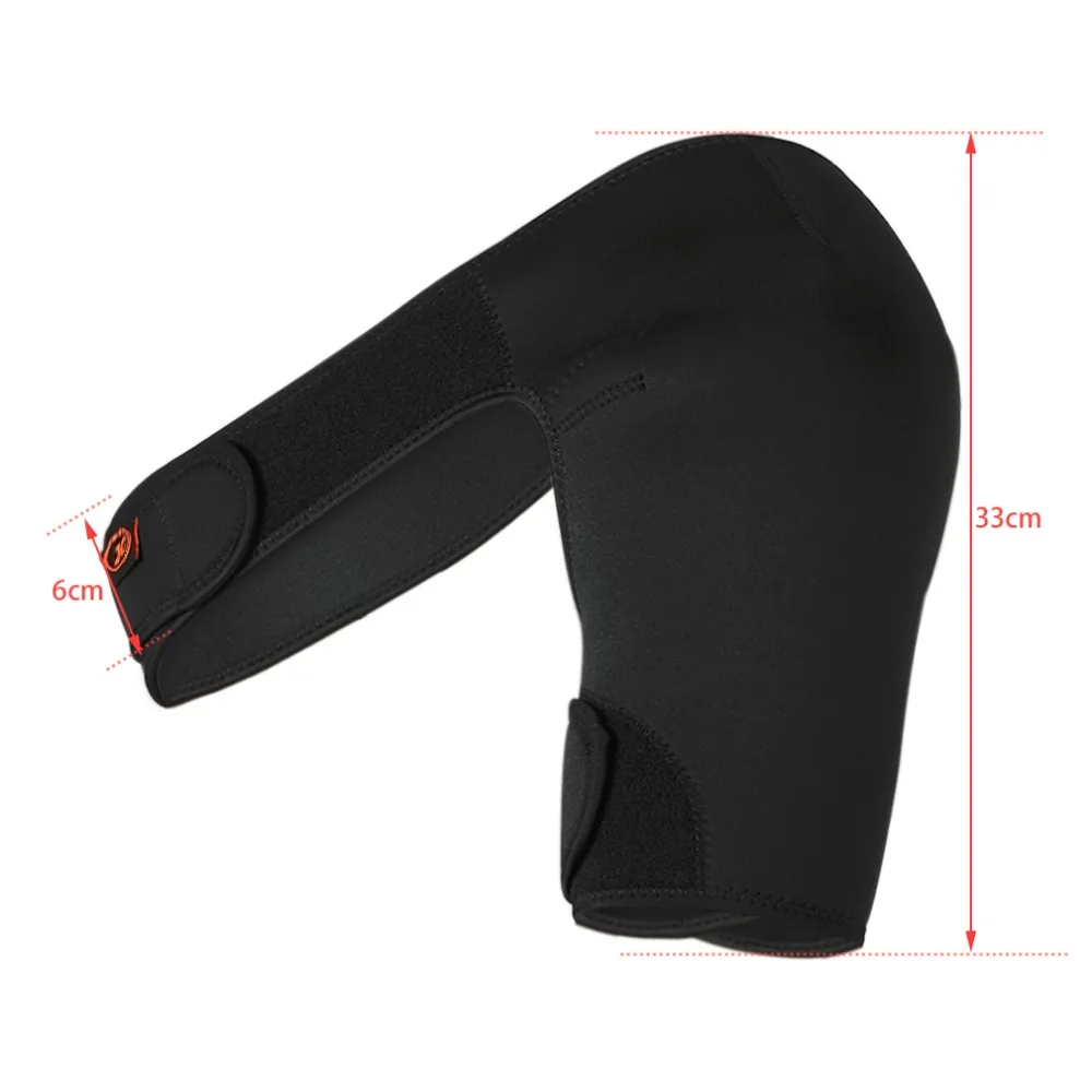 Adjustable Breathable Gym Sports Care Single Shoulder Support Back Brace Guard Strap Wrap Belt Band Pads Black Bandage Men/Women images - 6