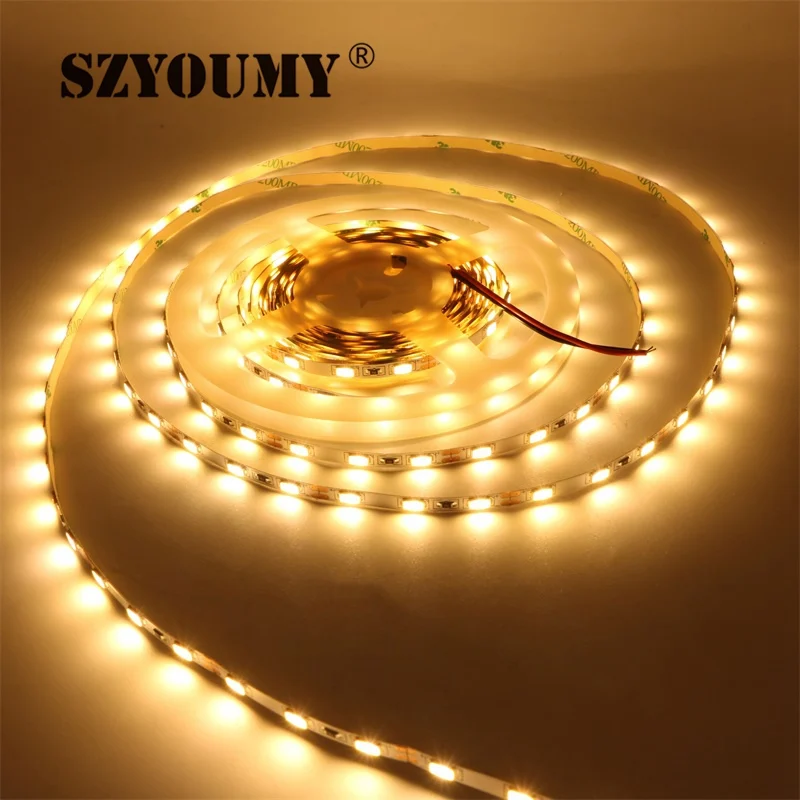 SZYOUMY 5630 DC 12V Fita Светодиодная лента 5M 300LED 5 мм ультра узкая панель не