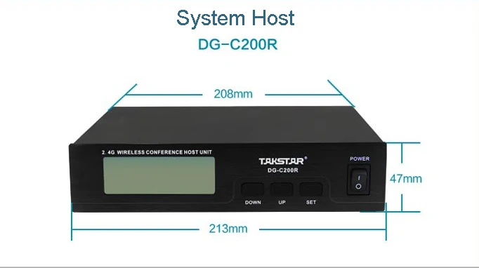 Takstar DG C200 11 человек стол конференц микрофон система 2 4G Цифровая беспроводная