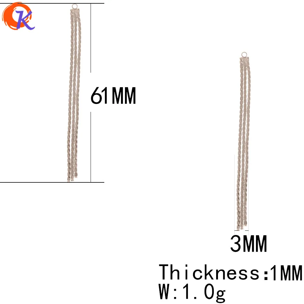 Cordial Design 30Pcs 3*61MM Jewelry Accessories/Hand Made/Chain Tassels/Genuine Gold Plating/DIY Earring Making/Jewelry Findings | Украшения