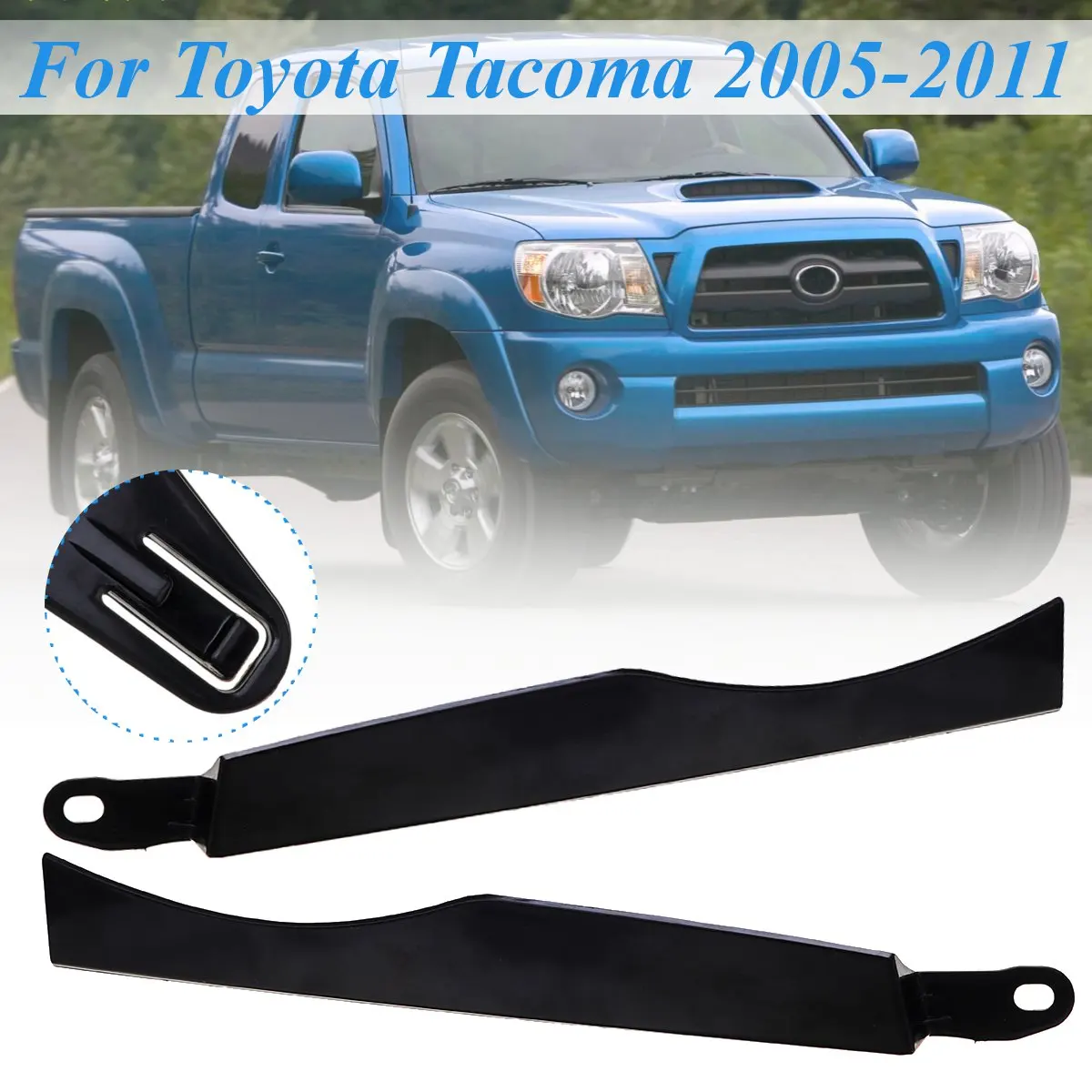 pair Левый и правый спереди Bupmer фар наполнитель отделкой Панель для Марка Toyota Tacoma 2005 2006 2007 2008 2009 2010 2011 тюнинговые молдинги 1 шт - Цвет: pair