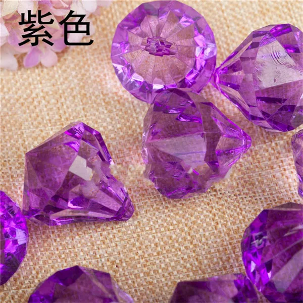 Dark purple 12 шт./лот, многоцветная подвесная люстра в виде ромба, акриловые хрустальные бусины для дома, сделай сам, украшение для свадебной вечеринки - Цвет: Dark purple