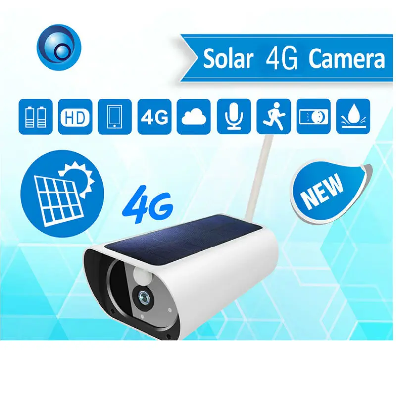 

SmartYIBA 1080P HD Wireless Ultra Low Power 4G Solar Camera 4G SIM Security Surveillance Camera Waterproof Network Camera