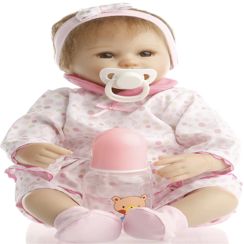 SanyDoll 18 дюймов 42 см силиконовые куклы для новорожденных Реалистичная кукла