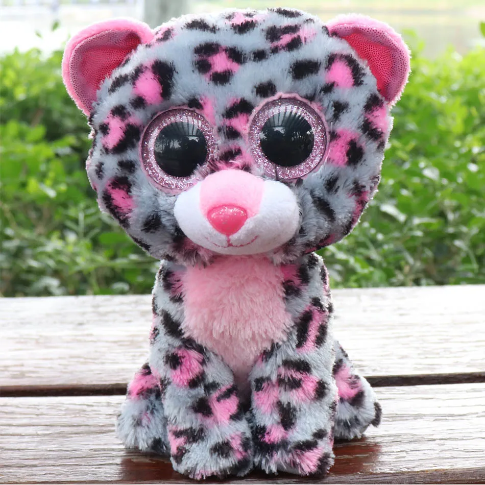 Ty Beanie Boos серый Кот плюшевая кукла девочка подарок на день рождения Единорог Сова собака лиса 15 см большие глаза Плюшевые животные и плюшевая кукла