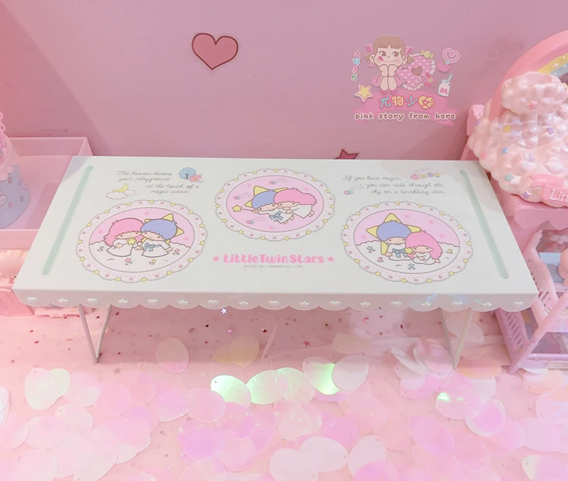 Little Twin Star Мультяшная hello kitty My Melody Pom pompurin маленькая милая косметичка со звездами-близнецами Складная стойка для хранения сумка-Органайзер для игрушек - Цвет: Little Twin Star