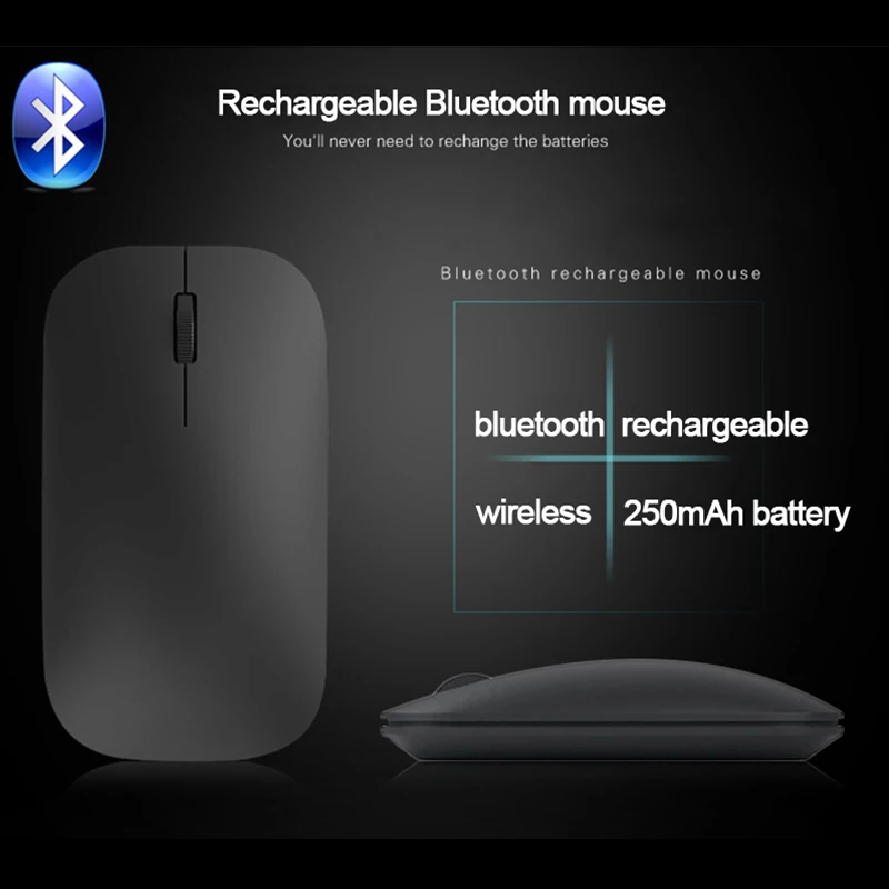 Беспроводная ультратонкая перезаряжаемая мышь Sovawin Bluetooth 3 0 эргономичная