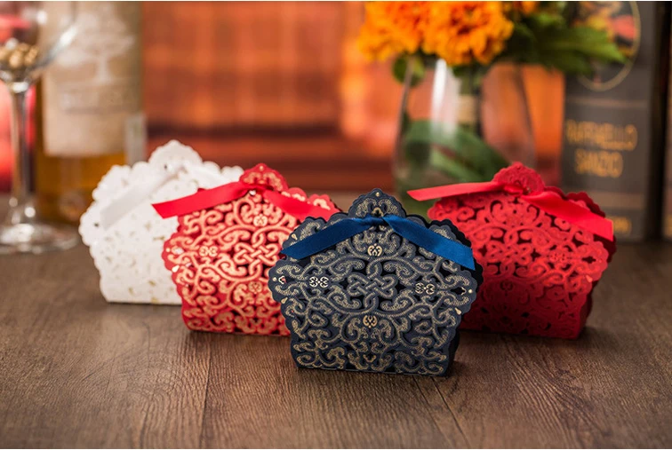 Коробка для конфет высокого качества коробка лазерный узор и пайетки включает