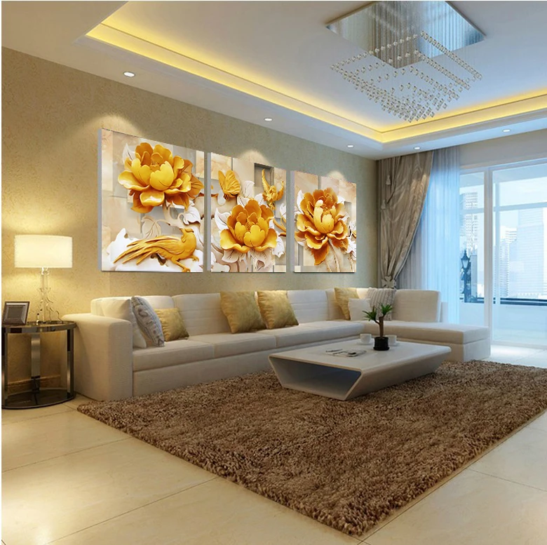 

Art modern gold bird definition picture canvas painting home decor home living room wall painting print painting (no frame)