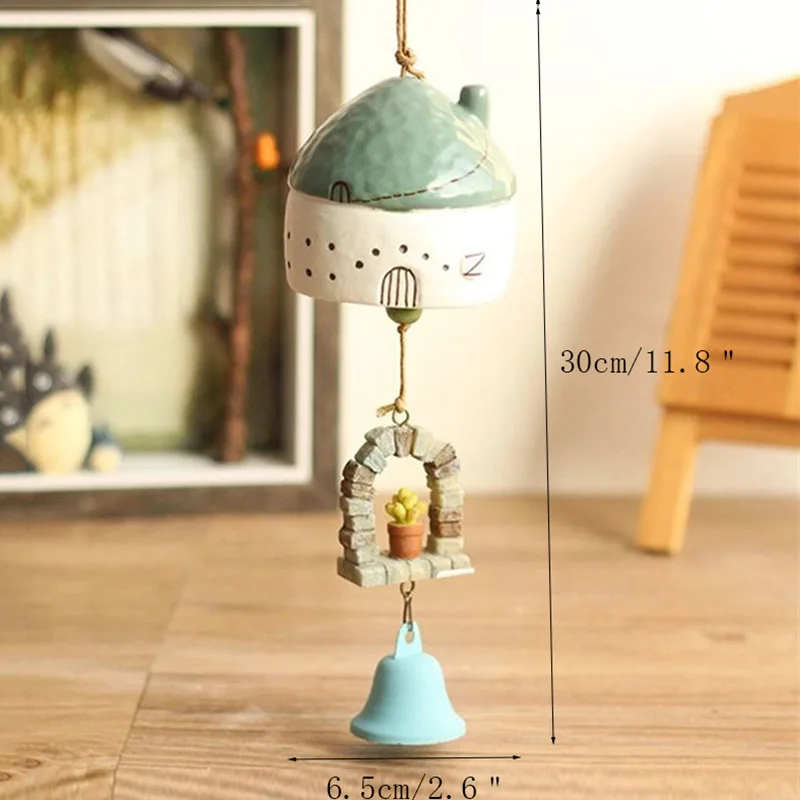 Пасторальный дом модель Windchime украшения для дома для сада, двора, улицы, гостиная декоративная керамика колокольчики удача Смола ветер Колокольчик Подарки