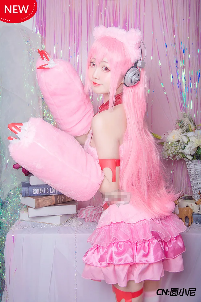 Женский костюм для косплея SUPERSONICO короткий топ с юбкой в виде кошки|Игровые