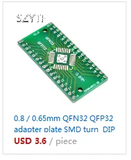 10 шт./пакет 0,5 мм QFP44 LQFP48 QFN44 QFN48 поворота DIP44 DIP адаптер пластина