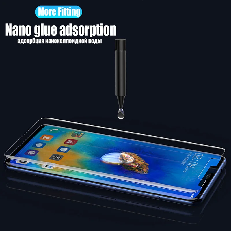 Полное покрытие УФ Клей закаленное стекло для huawei mate 20 Pro защита экрана на huawei mate 20 Pro прозрачная защитная пленка