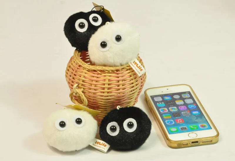 1 шт выбор цвета Kawaii Mini 6 см белый Тоторо+ черный Пыльник плюшевая игрушка кукла подвеска игрушка Свадебный букет игрушка кукла