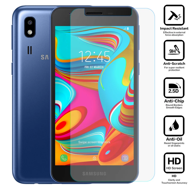 Закаленное стекло для samsung Galaxy A2 Core A260 A260f 5,0 дюймов J2 Pro Prime стекло полное покрытие Защитная пленка для экрана
