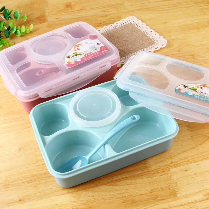 4 + 1 микроволновая печь пищевой термос Bento Lunch Food чехол детский контейнер коробка