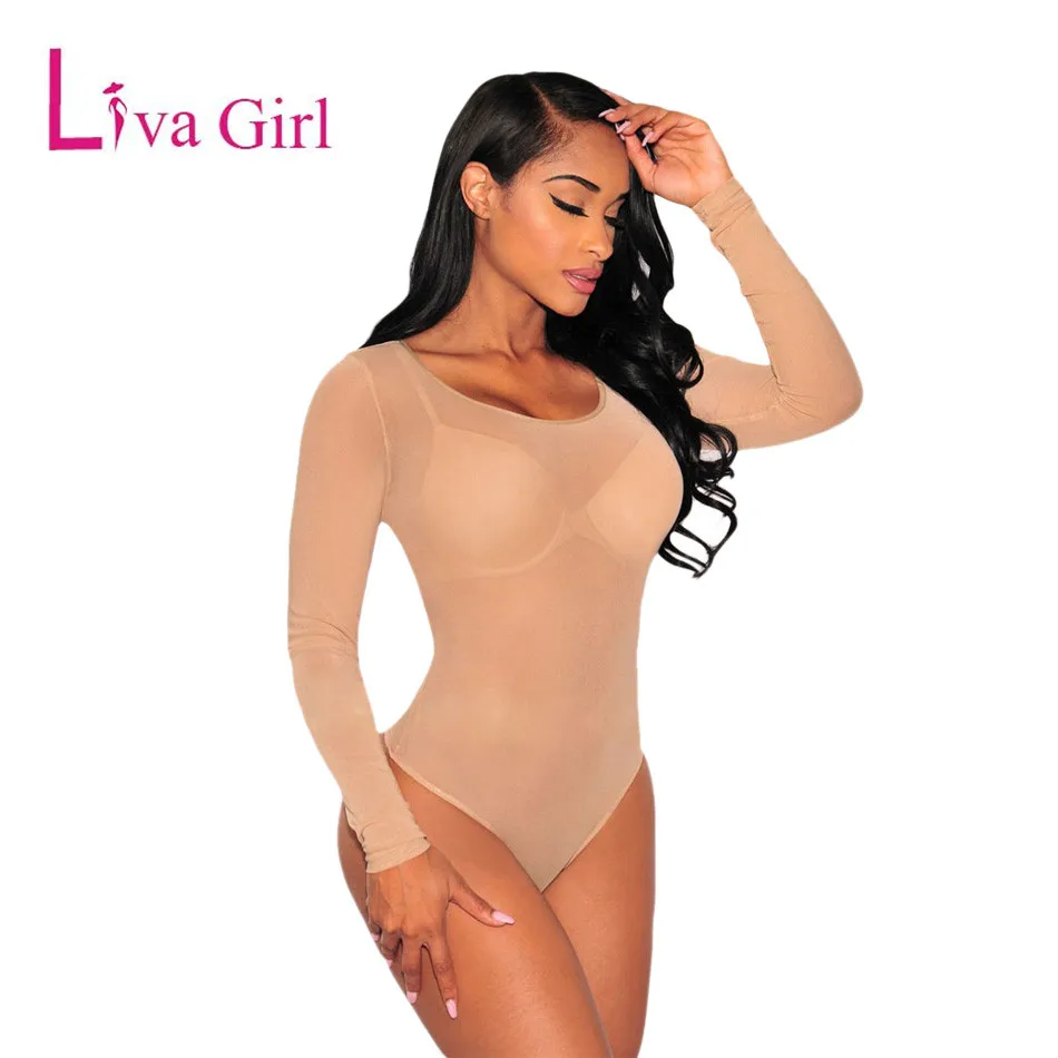 Сексуальные Клубные комбинезоны LIVA GIRL боди женские сетчатые Женские Прозрачные