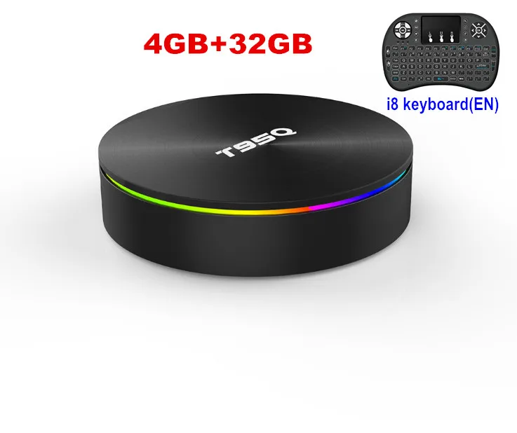 T95Q 4G 32G with I8 T95Q Amlogic S905X2 Android 8,1 ТВ BOX 4 K Smart Media Player 4 GB 32G/64 GB DDR4 4 ядра 1000 M 2,4G и 5 ГГц Wi-Fi - Цвет: T95Q 4G 32G with I8
