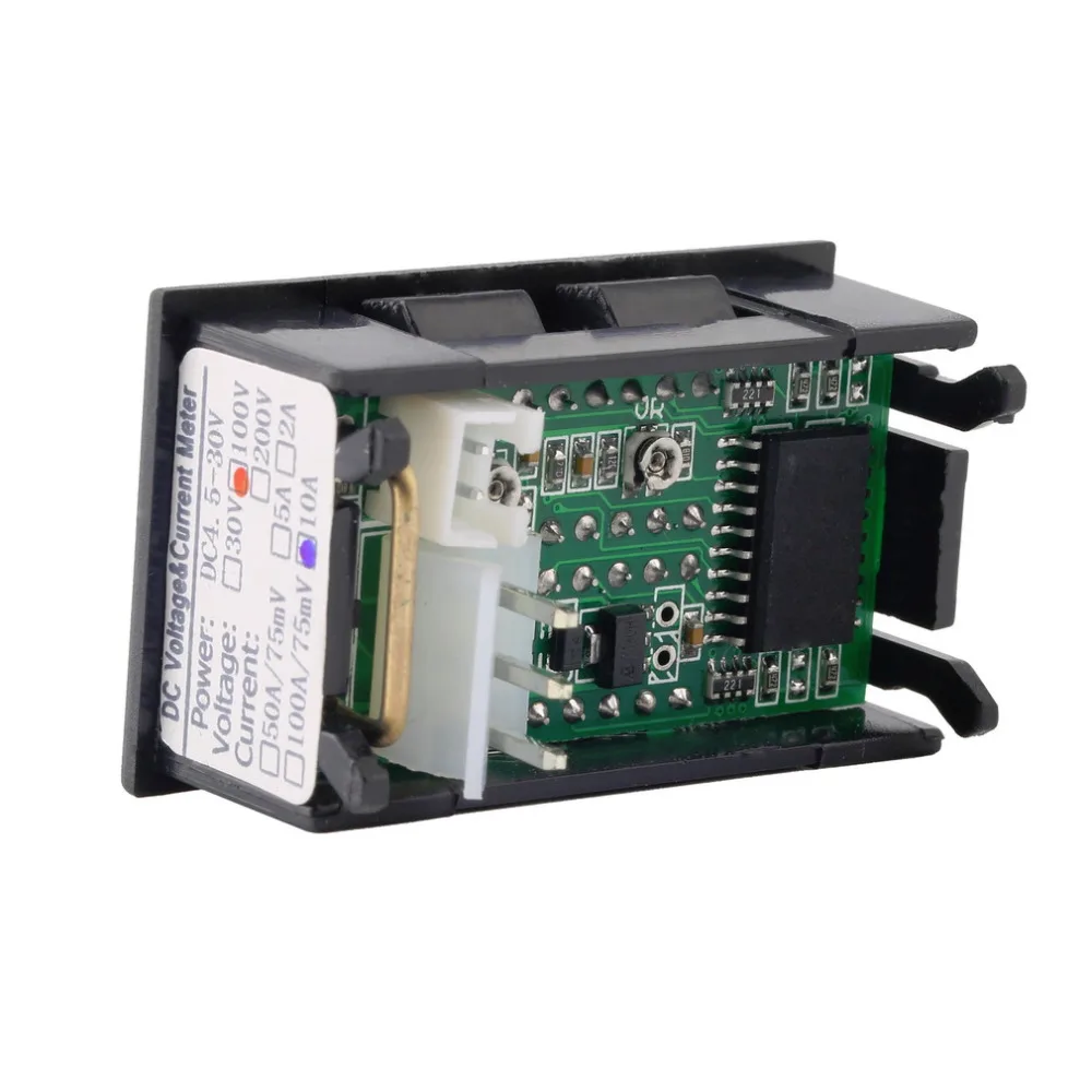 DC 100 V 10A Вольтметр Амперметр синий + красный светодиодный цифровой вольтметр