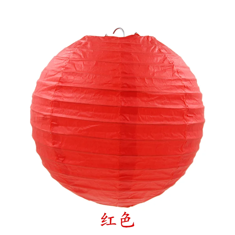red 10 см-40 см) розовые круглые бумажные фонарики для свадебной вечеринки бытовые подвесные лампы Праздничные вечерние украшения лампы в виде шара DIY принадлежности - Цвет: red