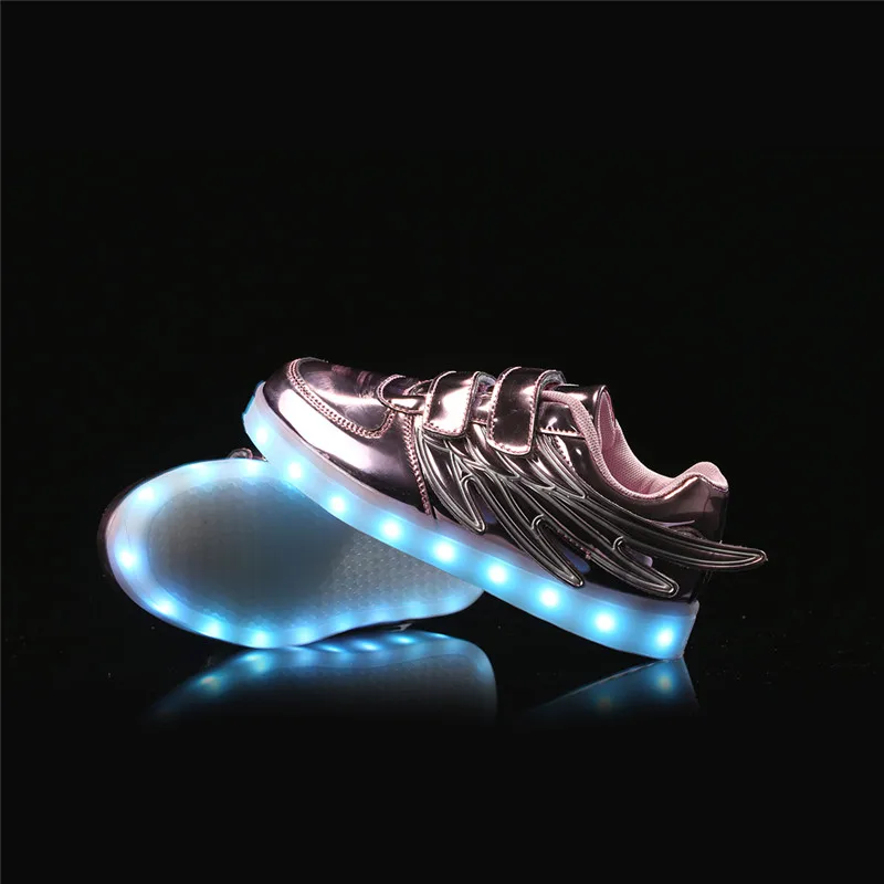 2017 Детей Мода yeezy Обувь С Крыльями Кроссовки Для USB Зарядки Подошва Красочные