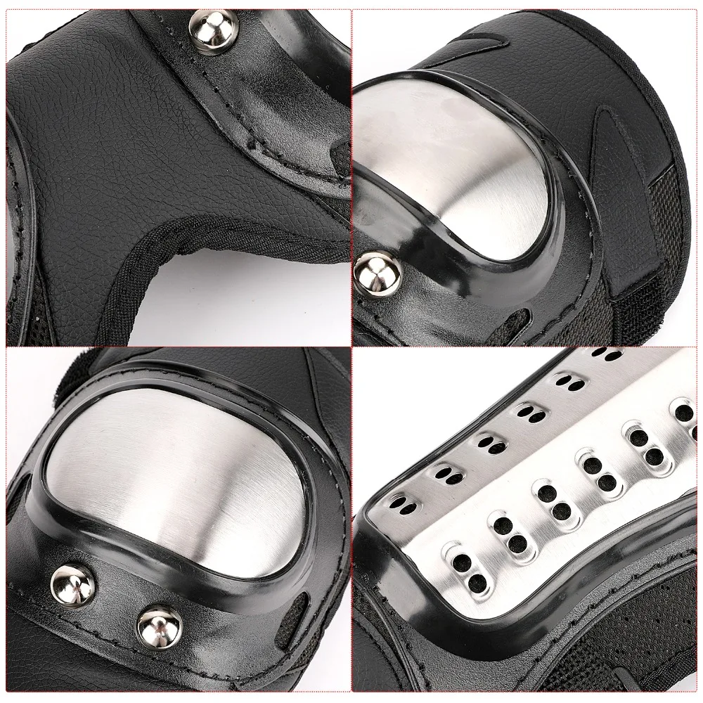 4 шт. Защитные Налокотники для мотокросса из нержавеющей стали|steel knee pads|steel