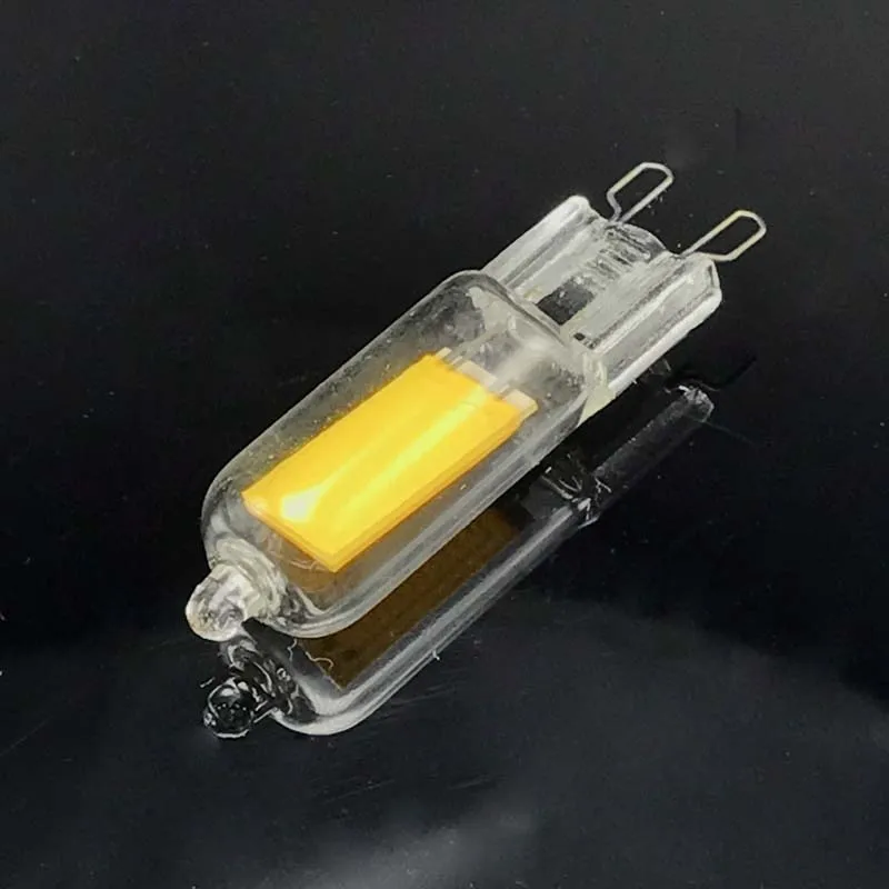 Галогенная Светодиодная лампа G9 COB LED 220 В/240 В/110 В/120 в 3 Вт высокомощная прозрачная
