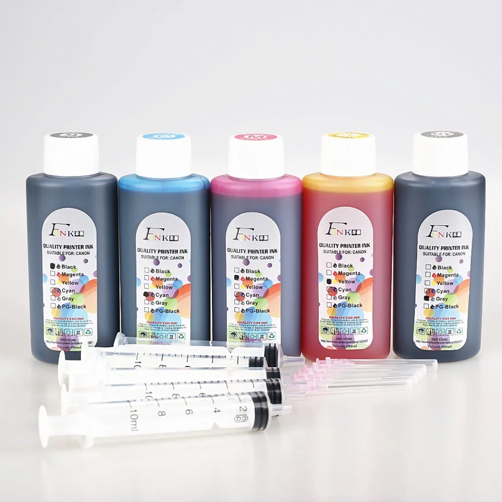 5x100ml Quality Ink Works With Canon PIXMA MG5720 MG5721 MG5722 MG6820 MG6821 MG6822 TS6020 TS5020 Printer | Компьютеры и офис