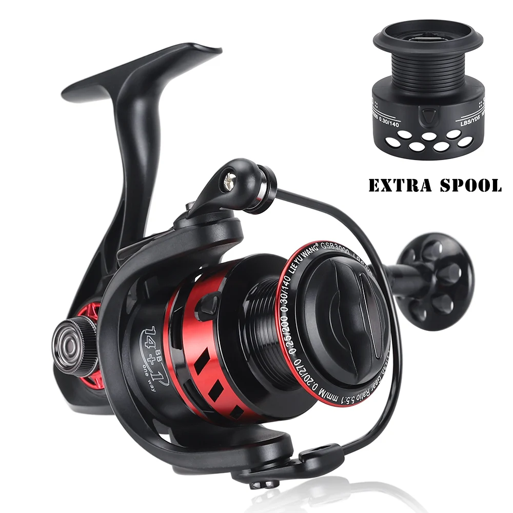 

Metal Spinning Fishing Reel 3000-7000 series Carp Fishing Reels 5.5:1 Metal Coil Spinning Reel Rock Fishing Wheel