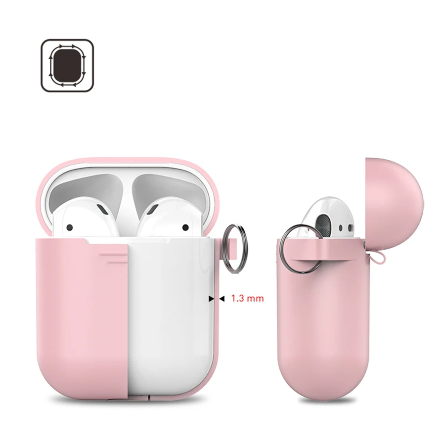 Мягкий силиконовый чехол для Apple Airpods противоударный защитный аксессуары