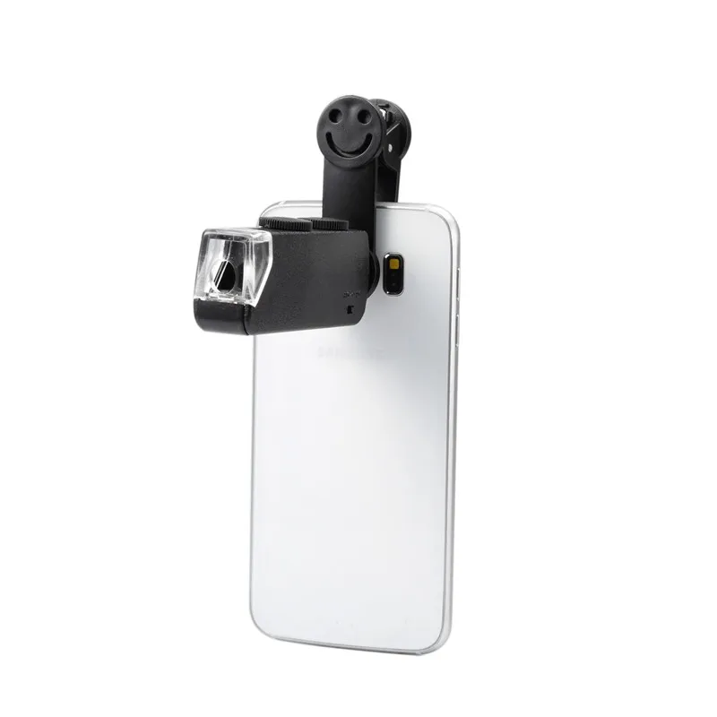 60 100X зум мобильный телефон линзы микроскоп универсальный улыбка зажим лупа