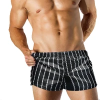 mens striped pyjamas shorts hombre casual home sleepwear male sleep boxers bottoms lounge underwear wholesale and retail