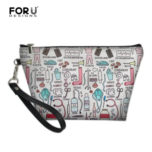 FORUDESIGNS, женские косметички, сумки для макияжа, милые, для медсестер/кормящих, с принтом, для путешествий, для профессиональных девушек, для хранения, органайзер, чехлы - Цвет: H8313Z8