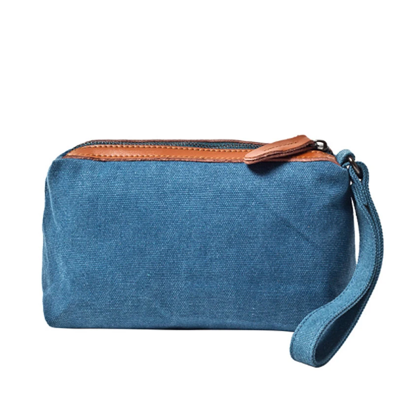 BISI GORO color stripe handbag Wear-resistant canvas Travel men bag Large Capacity phone coin key card packages fashion clutch |