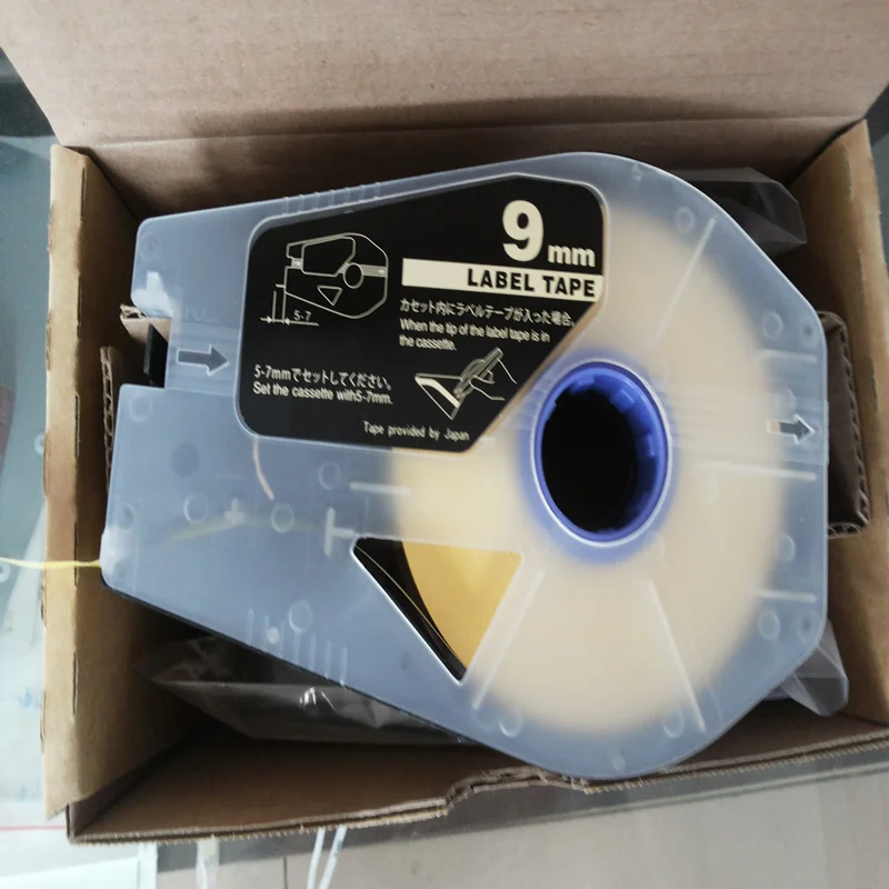 Canon Label Tape Cassette 9 мм (желтый) кабель ID принтер трубка Принтер Mk1000 Mk2000 Mk1100 Mk2100 Mk1500 Mk2500