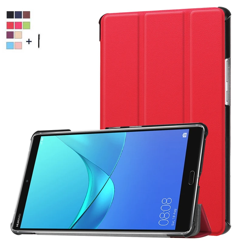 Чехол для HUAWEI MediaPad M5 8 4 дюйма тонкий флип чехол из искусственной кожи с подставкой