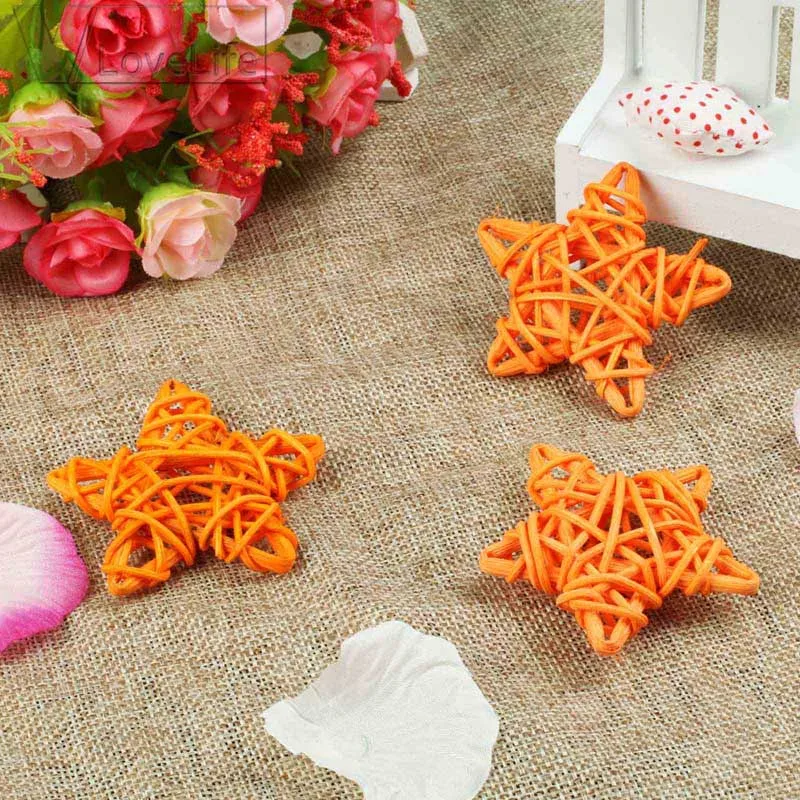 10 шт. 6 см звезда сепактакрау красочный ротанговый шар Свадебная вечеринка DIY