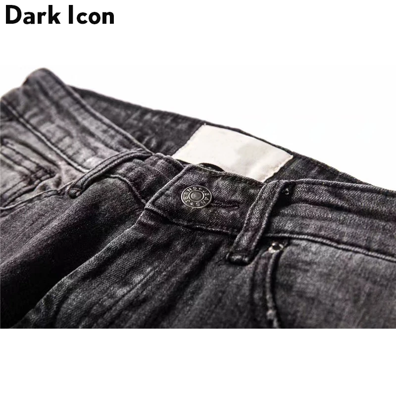 Джинсы DARK ICON мужские Плиссированные до колена 2019 | Мужская одежда