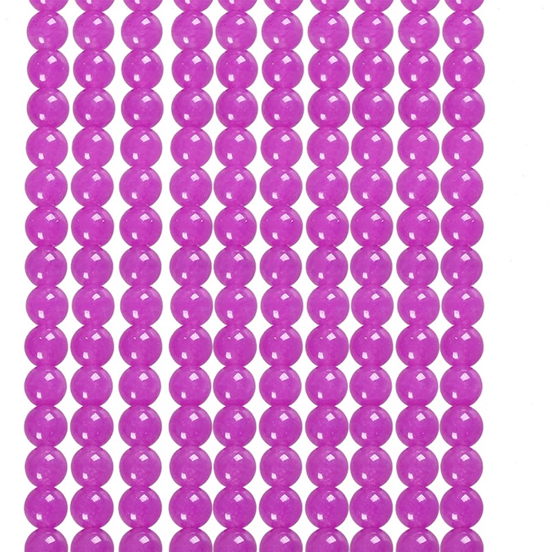 Новый натуральный камень фиолетовый халцедон DIY бижутерия бисер аксессуары