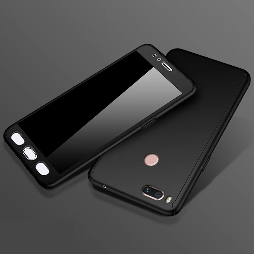 360 Protective Case For Xiaomi 5X Redmi 3S 4X Note4 Note4X Tempered Glass Front Back Cover Full Body Coverage Protection Shells |
