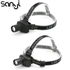 Налобный мини-фонарь, сверхъяркий, регулируемый на 90 градусов, 3 режима, энергосберегающий, для занятий спортом на открытом воздухе, походов, рыбалки, AAA