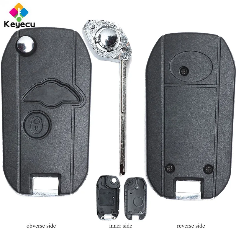 KEYECU сменный модифицированный складной чехол для ключей с 2 кнопками-FOB BMW Mini Cooper S