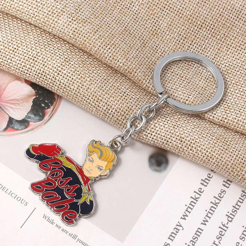 Мстители 4 Марвел Капитан брелок Marvel логотип Carol Danvers Beeper Форма Подвеска Брелки для женщин и мужчин значок брелок ювелирные изделия