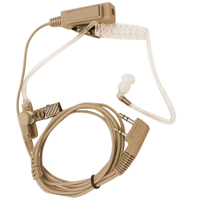 Двухконтактный бежевый телесный цвет Скрытая Акустическая трубка наушники